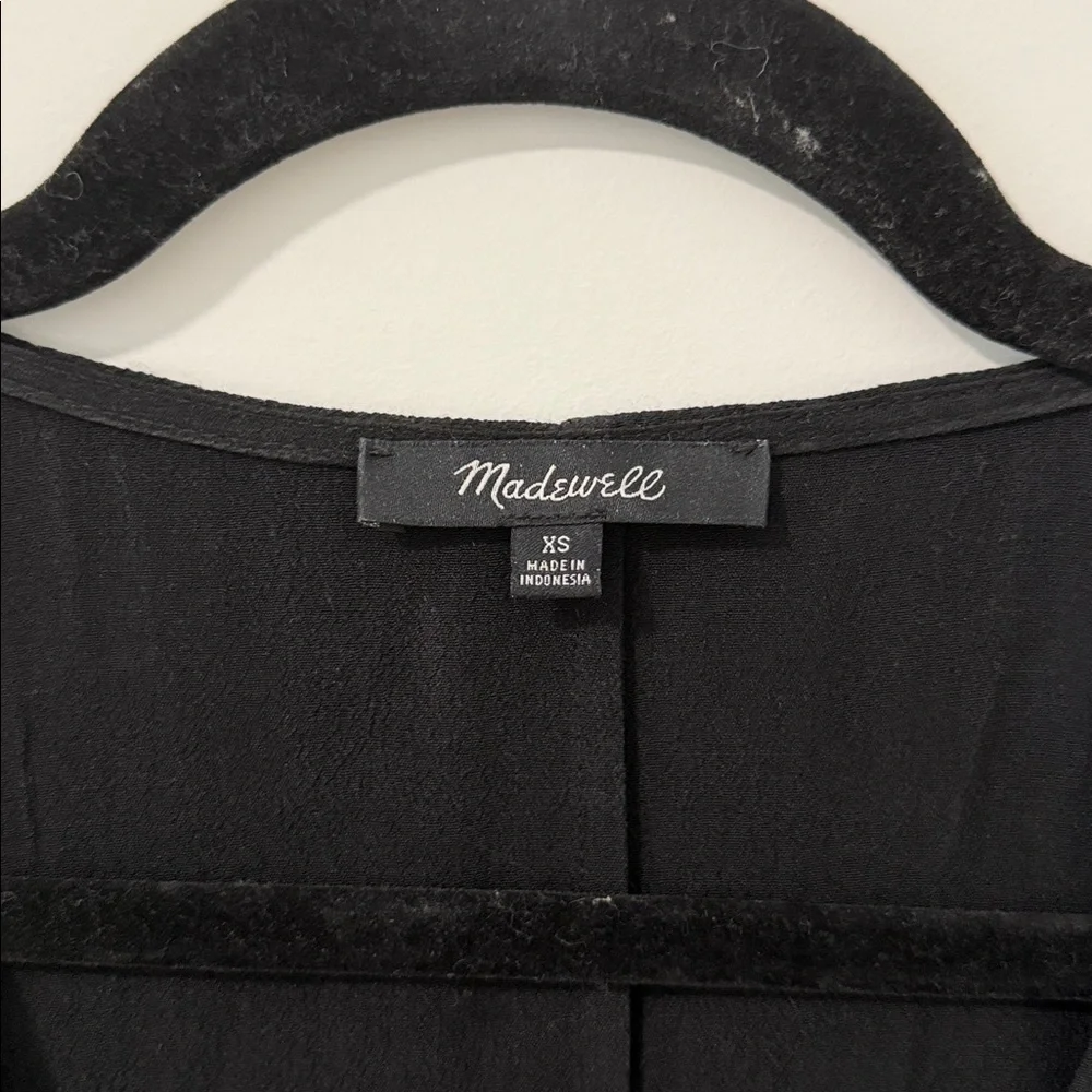 Madewell Black V-Neck Mini Dress - Picture 2 of 5